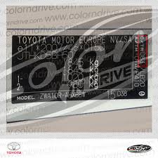 Find My Toyota Color Code Color N Drive