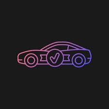 Car Gradient Vector Icon For Dark Theme