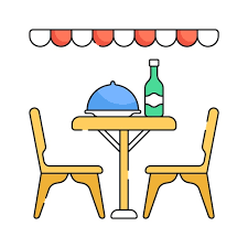 Well Designed Dining Table Icon Food