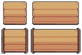 Pixel Art Wood Style On For Game