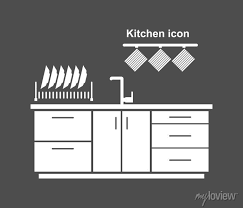 Kitchen Furniture Icon Vector