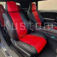 Red Accent Leather Seat Covers