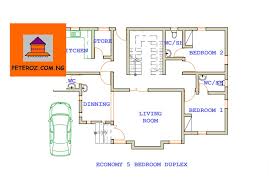5 Bedroom Duplex Floor Plan Design