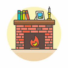 Books Brick Candle Fireplace Frame