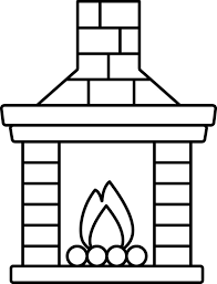 Isolated Chimney Or Fireplace Icon In