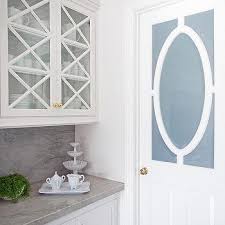 Corner Frosted Glass Pantry Door Design