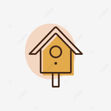 Nesting Box Or Birds House Vector Icon