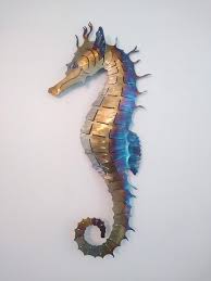 Large Seahorse Wall Metal Art