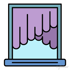 Window Curtain Icon Outline Window