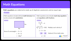 Math Equations Math Steps Examples