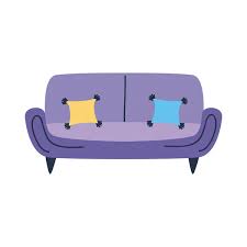 Isolated Couch With Pillow Vector