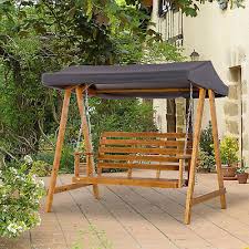 3 Seater Wooden Garden Swing Chair