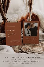 Warm Terracotta Save The Date Template