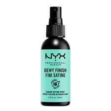 nyx cosmetics makeup setting spray dewy