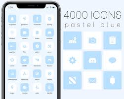 4000 Pastel Blue Ios 14 15 App Icons
