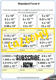 Standard Form Worksheets Practice