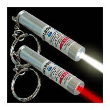 2in1 red laser pointer w led keychain