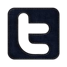 Twitter Square Icon Blue Jeans Social