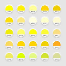 Yellow Color Palette Vector Art Icons