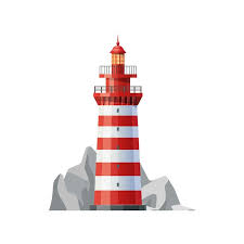 Sea Lighthouse Vector Icon Of Ocean