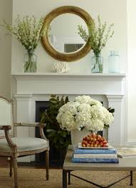 Mirror Above Fireplace Cottage