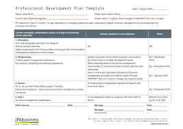 Professional Development Plan Template