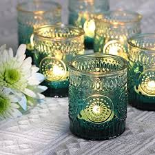 12pcs Votive Candle Holders Glass Tea