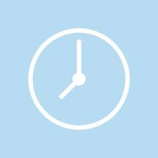 Clock App Icon Aesthetic Pastel Blue