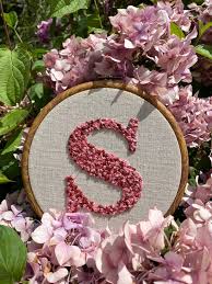 Embroidery Letter In French Knots