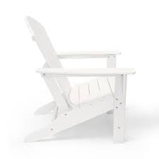 Luxeo Hampton White Outdoor Patio Adirondack Chair