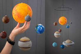 Hand Painted Solar System Model Hanging