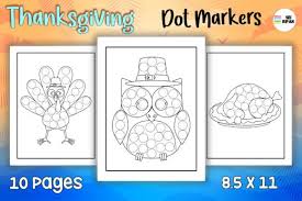 Thanksgiving Dot Marker Coloring Page
