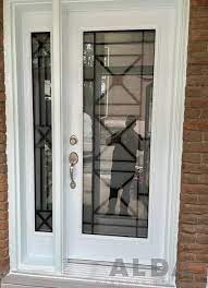 White Front Door With Panelled