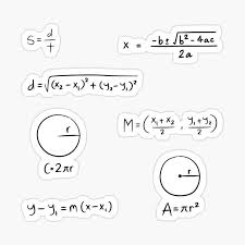 Math Equation Study Stickers Memorize