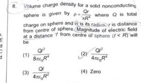 Volume Charge Density For A Solid