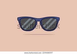 Summer Shiny Blue Sun Glasses Vector