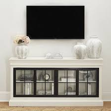 Delano Glass Door Console Storage Cabinet
