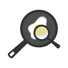 Fried Egg In A Pan With A Magnifying Glass