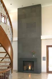 Cast Concrete Tiles Fireplace Design
