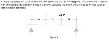 52 beam of astm a992 steel