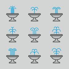 Water Fountain Icon Vector Art Icons