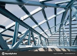 structure of steel roof stock photo by