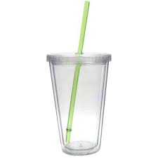 Double Wall Clear Acrylic Tumbler With