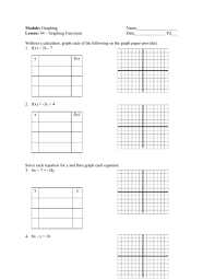 Worksheet 6 4 Graphing Linear