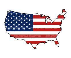 Usa Map Usa Flag Svg America Map