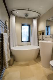 Oval Shower Curtain Pole For Bathroom