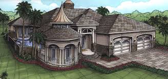 Mediterranean House Plan With Cabana