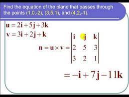 Finding The Equation Of The Plane That