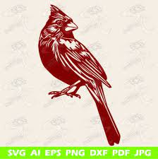 Cardinal Bird Svg Cardinal Bird Dxf