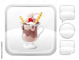 Dessert Food Icon With Chocolate Ice